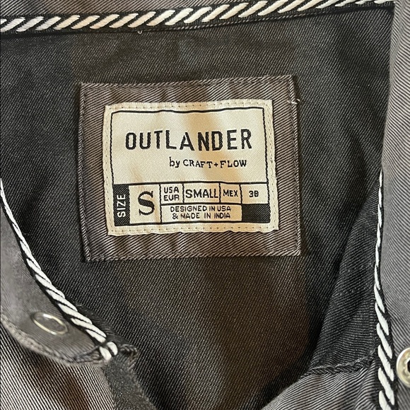 Men’s Outlander Charcoal Casual Button Down Shirt S - Picture 2 of 9